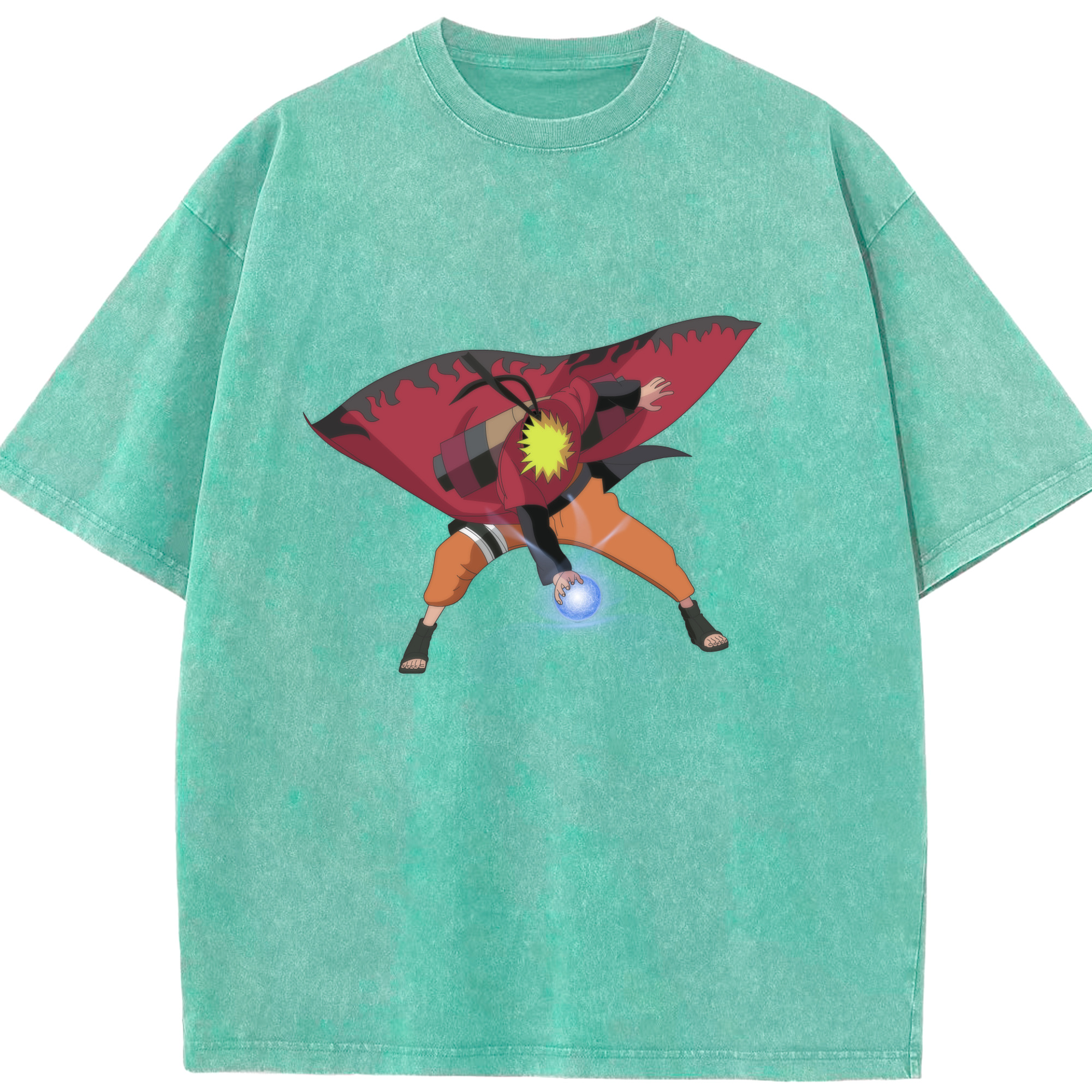 （画像用） NARUTO -ナルト- うずまき ナルト Uzumaki Naruto 綿100% ヴィンテージ風 半袖Tシャツ（フロントプリント）